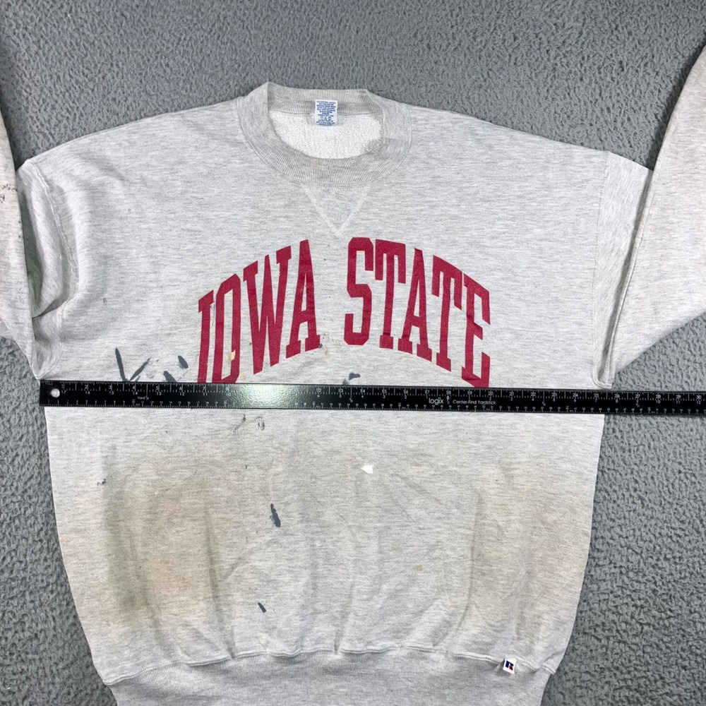 Vintage Russell Athletic Sweatshirt Men XL Iowa State Thrashed 90s V-Stitched - Picture 6 of 10